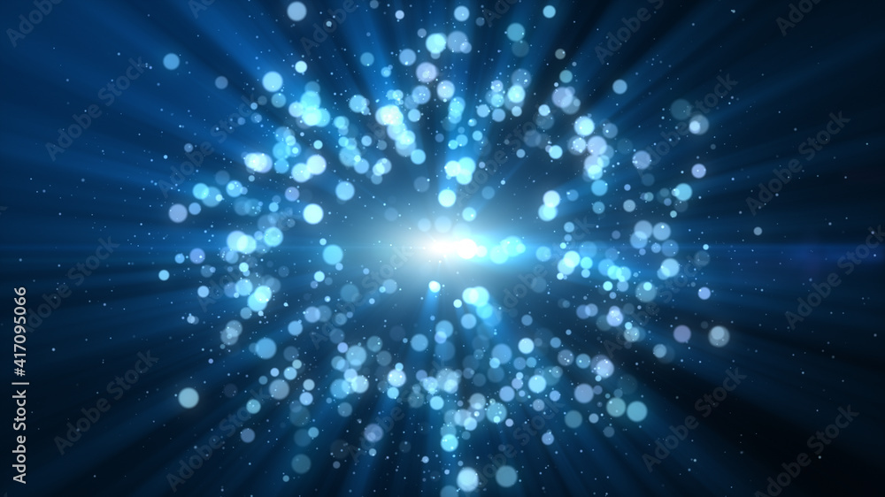 Dark blue and glow particle abstract background light ray beam effect. Dark blue and glow particle abstract background light ray beam effect.