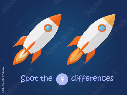 Find the difference of flying rocket in the space.