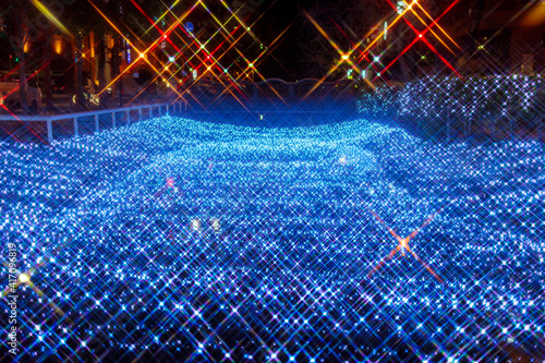 西川緑道公園のイルミネーション（西川イルミ2020）