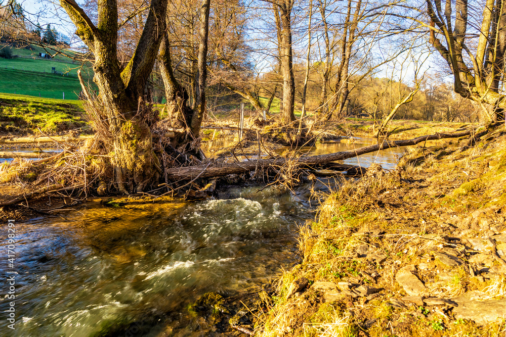 Abendsonne am Mehrbach im Westerwald Abendsonne am Mehrbach im Westerwald