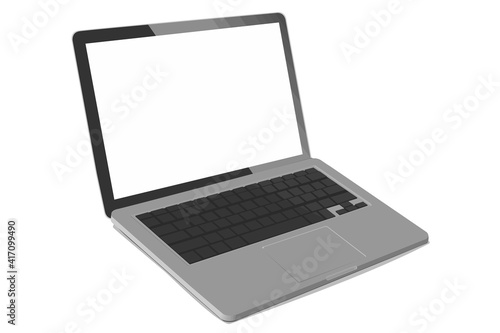 blank screen simple Laptop Mockup to website design. Vector illustration