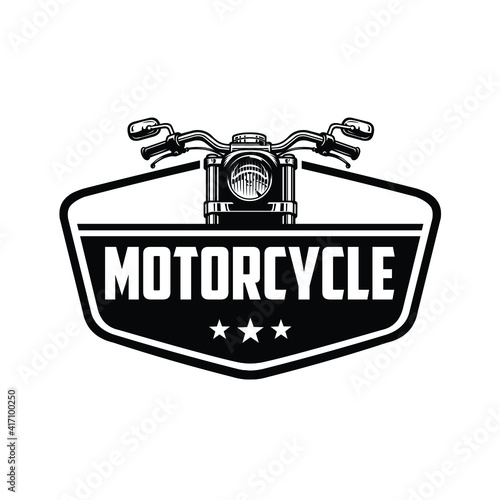 Vintage American Custom Motorcycle Emblem Logo Design