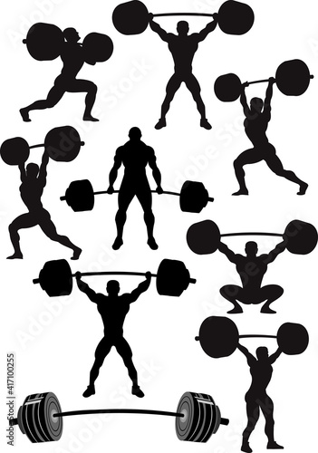 weightlifte silhouettes