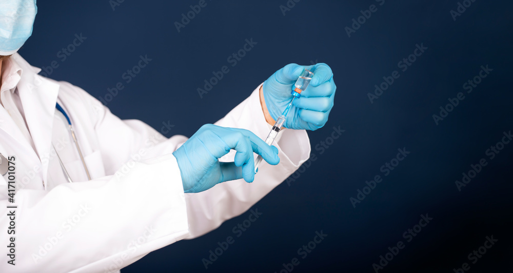 Herd immunity in community, doctor with vaccine. Herd immunity in community, doctor with vaccine.
