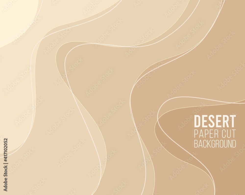 Paper cut Abstract art background 3d beige gold color beach sand,desert with barchan dunes.Template Sand texture with wavy lines pattern.Vector cover,flyer,textile print,banner, poster, card,wallpaper Paper cut Abstract art background 3d beige gold color beach sand,desert with barchan dunes.Template Sand texture with wavy lines pattern.Vector cover,flyer,textile print,banner, poster, card,wallpaper