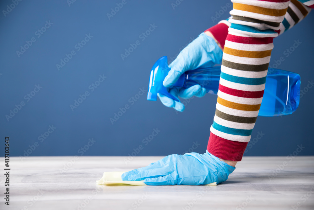 Cleaning surfaces with an antiseptic during a coronavirus epidemic. Cleaning surfaces with an antiseptic during a coronavirus epidemic.