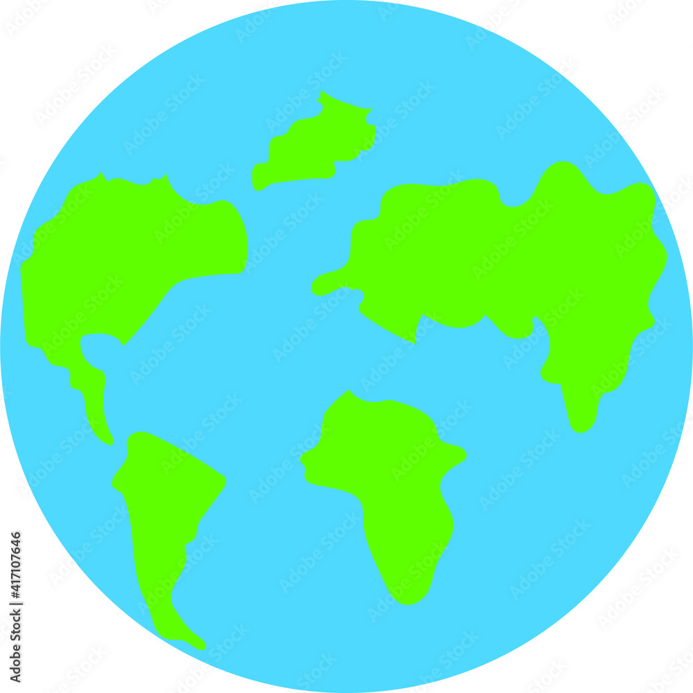 Earth globe sphere planet map vector. Earth day. Nature world map logo
