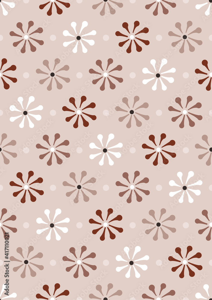 Folksy small floral seamless vector pattern. Boho neutral ditsy fashion print. Folk art daisy bloom background. Spring bloomy meadow illustration Folksy small floral seamless vector pattern. Boho neutral ditsy fashion print. Folk art daisy bloom background. Spring bloomy meadow illustration