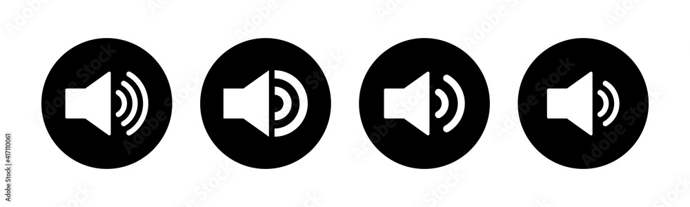 Speaker icons set. Volume icon. Loudspeaker icon vector. Audio. Sound Speaker icons set. Volume icon. Loudspeaker icon vector. Audio. Sound