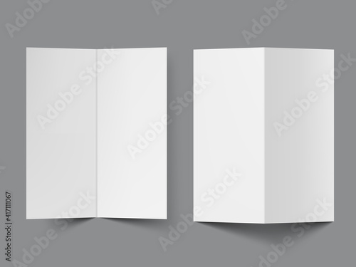 Blank Half Fold Brochure Template For Presentation