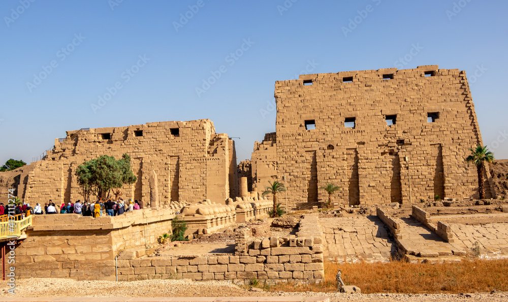 the Karnak temple of Luxor, Egypt. this was the largest temple complex of Amun-Ra god in ancient Thebes town the Karnak temple of Luxor, Egypt. this was the largest temple complex of Amun-Ra god in ancient Thebes town