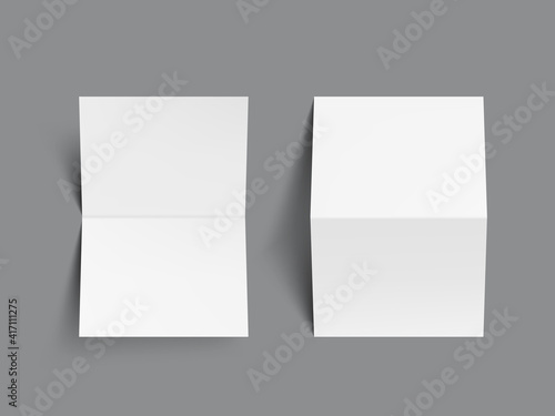 Blank Half Fold Brochure Template For Presentation