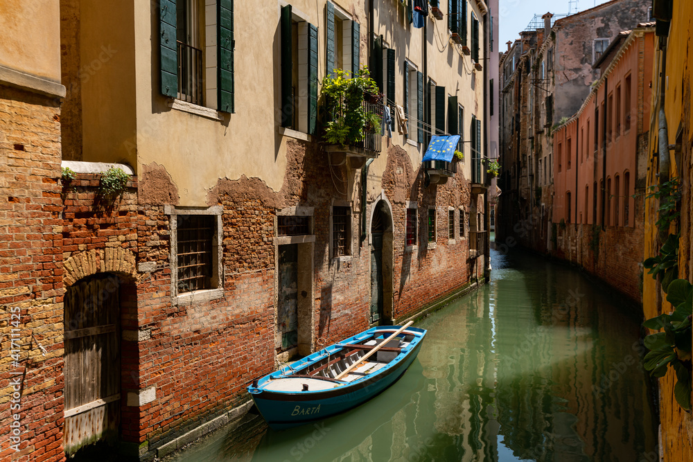 Beautiful calm canal in Venice