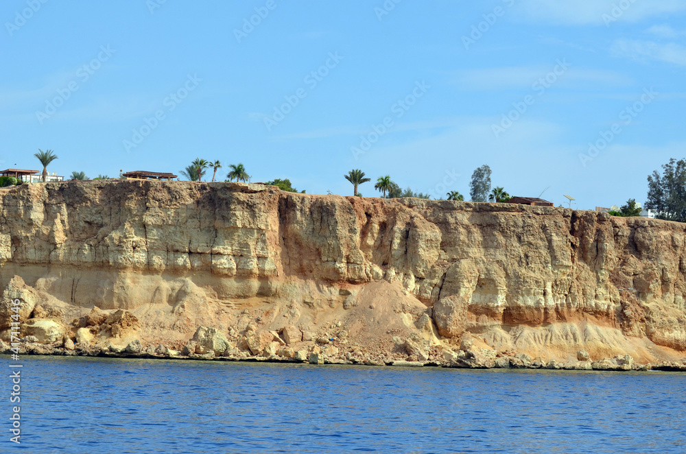 Deserted coast of the Sinai Peninsula. Sharm El Sheikh, Egypt