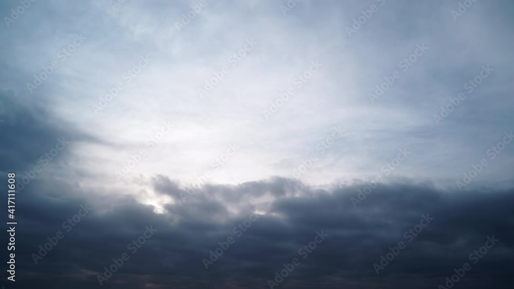 Skyscape or cloudscape. Sky with stormy dark clouds moving across it. Weather. Time lapse. Skyscape or cloudscape. Sky with stormy dark clouds moving across it. Weather. Time lapse.