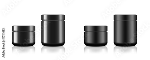 3D Blank Cosmetic Jar For Cream Isolated