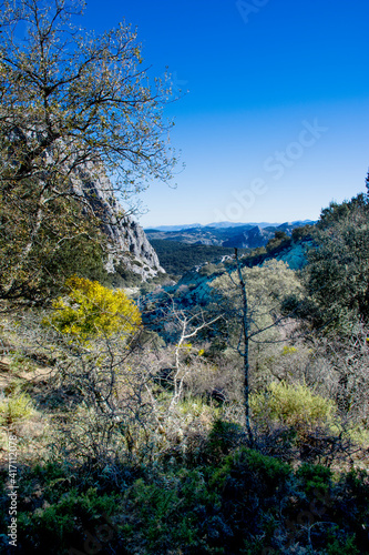 Mountain landscape with mountains in the distance