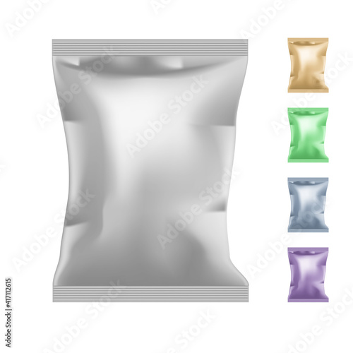 Easy Recolor Potato Chips Bag On White
