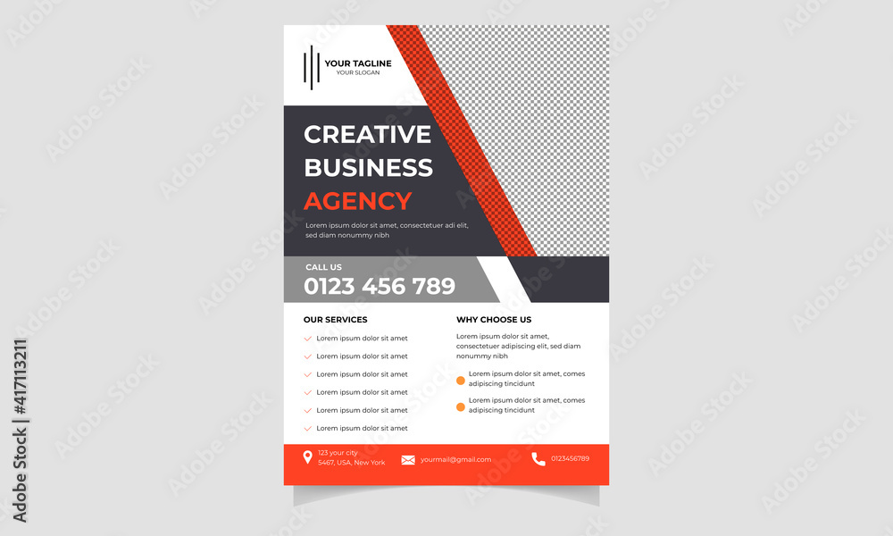 Corporate business flyer.Creative brochure flyer design.The geometric shape used for business poster layout Corporate business flyer.Creative brochure flyer design.The geometric shape used for business poster layout