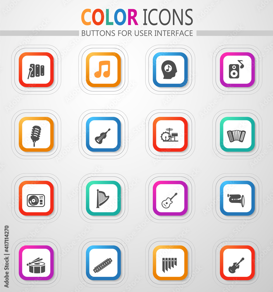 Music icons set