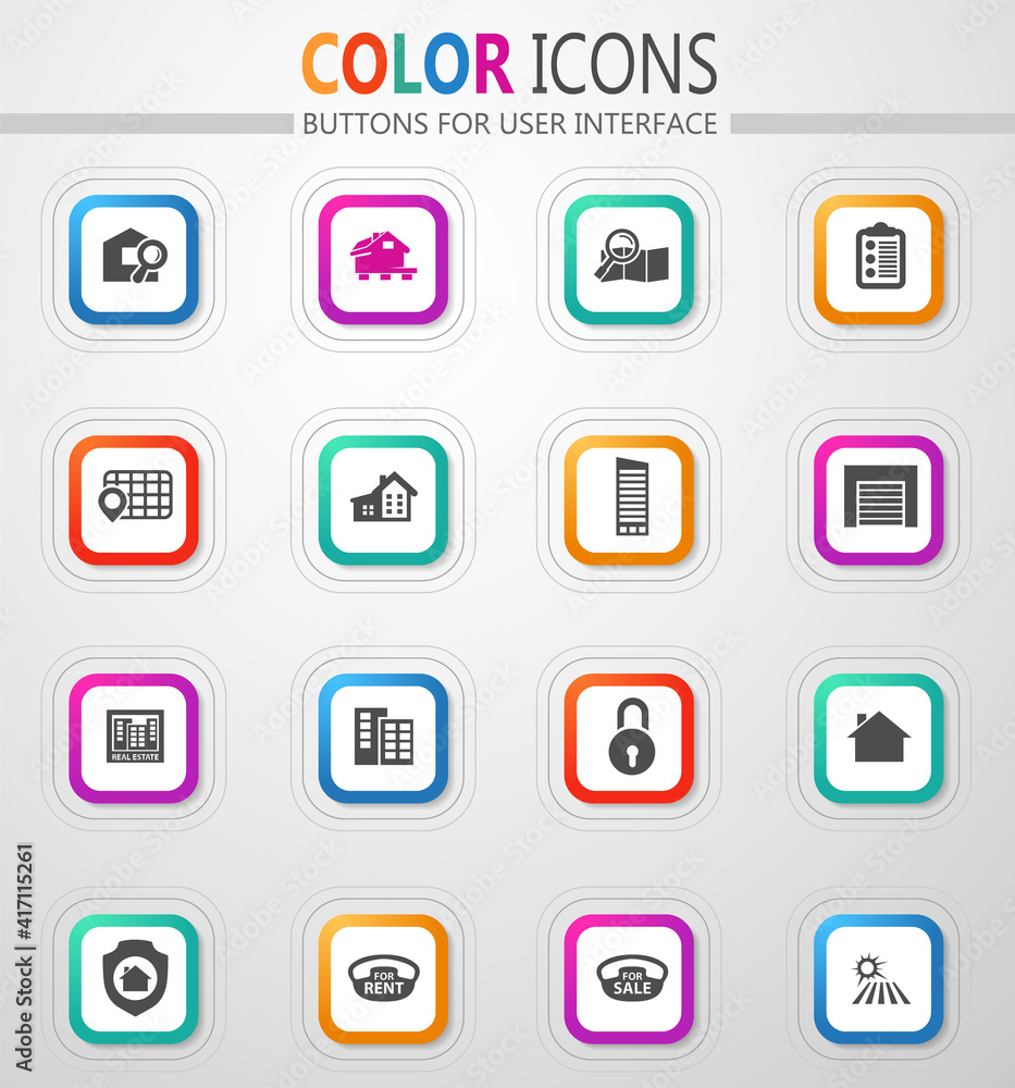 Real estate icons set Real estate icons set