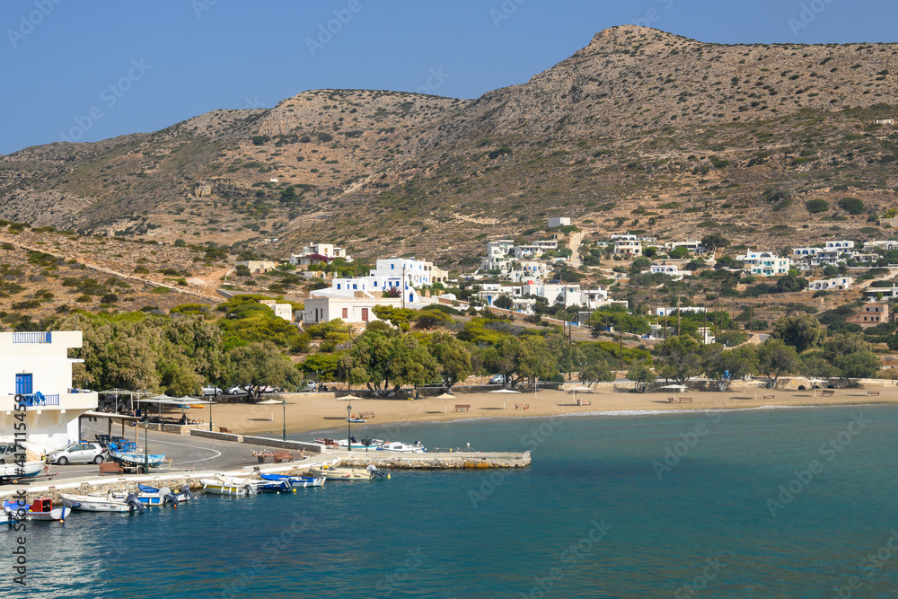 Sikinos - Greek island in the Cyclades. The island is situated between Ios and Folegandros. Sikinos - Greek island in the Cyclades. The island is situated between Ios and Folegandros.