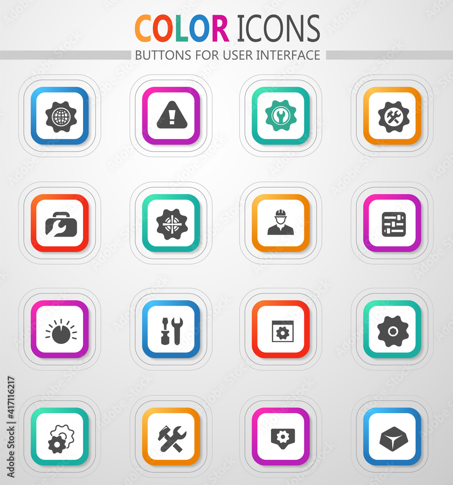 Setting icons set Setting icons set