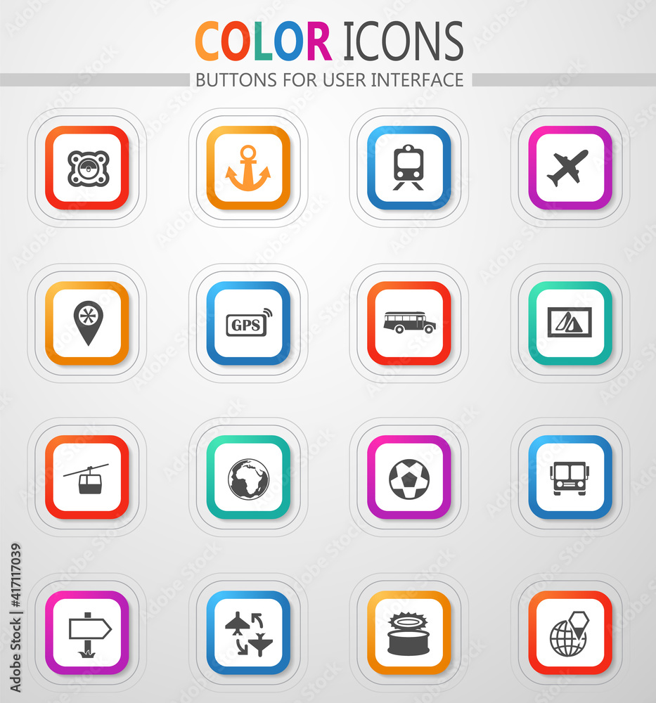Travel icons set Travel icons set
