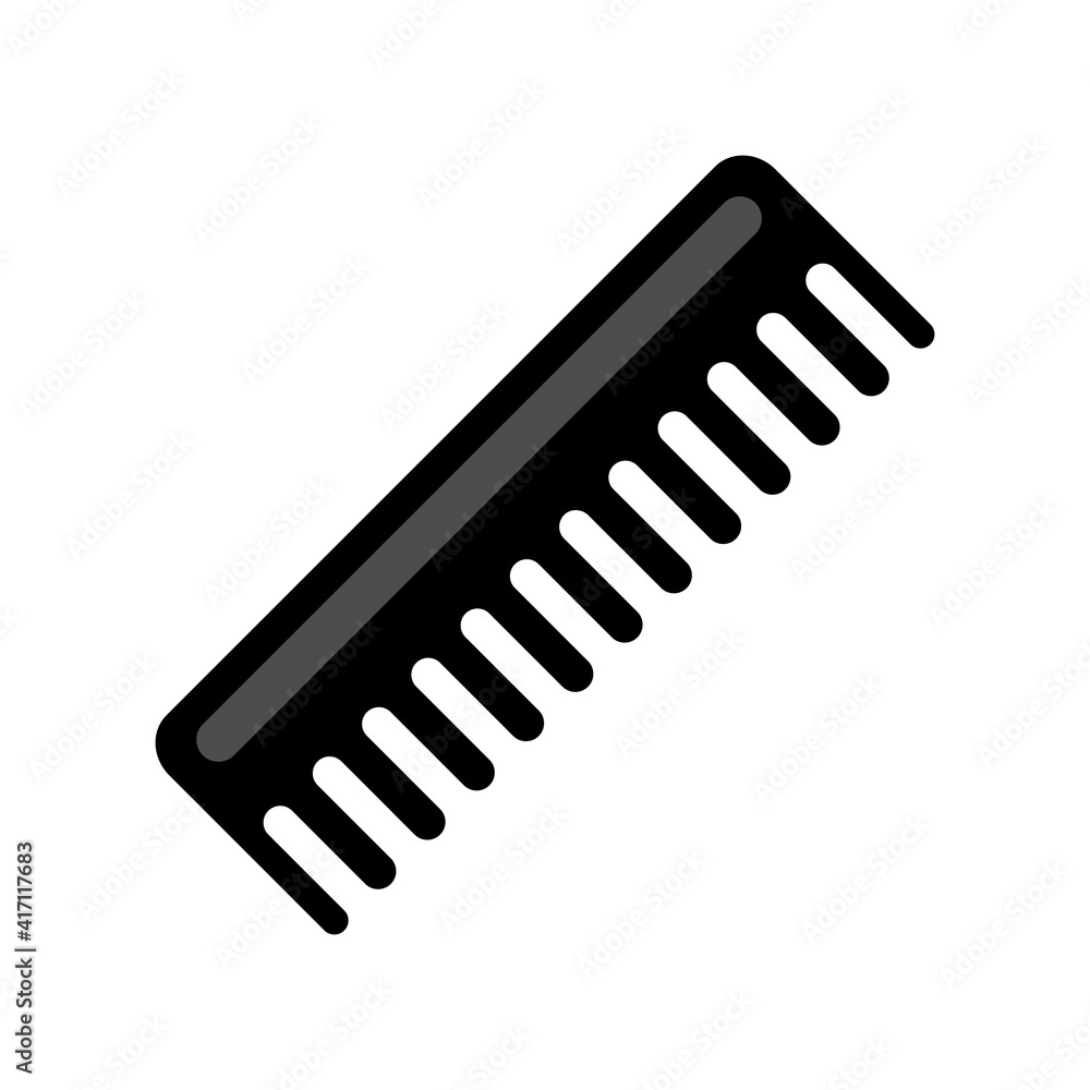 Comb , Barber comb, black plastic comb vector illustration Comb , Barber comb, black plastic comb vector illustration