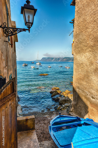 фотографія Picturesque streets and alleys in the seaside village, Scilla, Italy