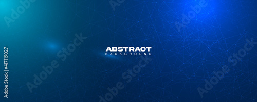 Abstract vector geometrical shapes. Connection, Digital, communication and technology network background .