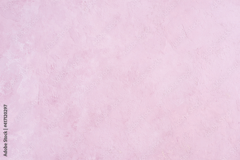 Fototapeta premium Pink stucco wall background. Pink painted cement wall texture