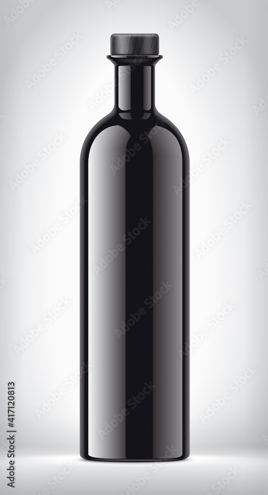 Non-transparent bottle on background. Non-transparent bottle on background.