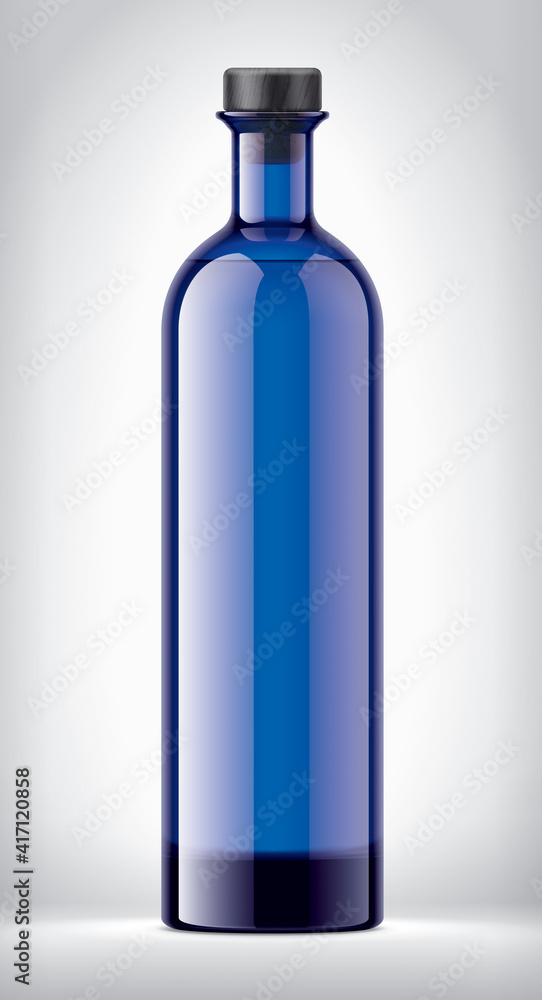 Color Glass Bottle on background. Color Glass Bottle on background.