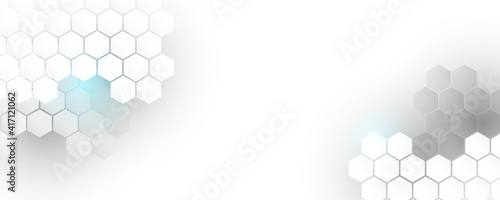 hexagonal abstract technology background. Vector Illustration