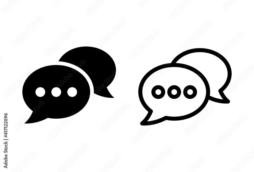 Chat icon set. speech bubble icon. comment icon vector. message. contact us Chat icon set. speech bubble icon. comment icon vector. message. contact us