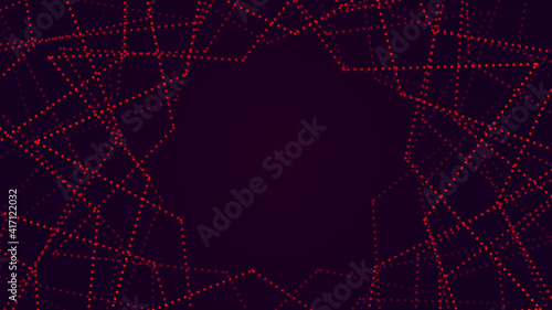 spider web with dew drops . 