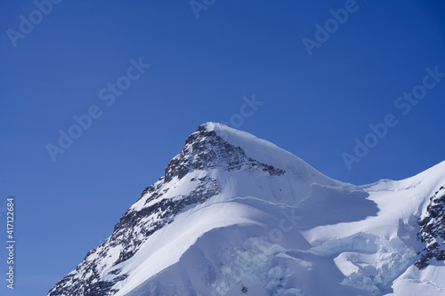 Mountain Rottalhorn seen from Jungfraujoch  top of Europe  Switzerland.