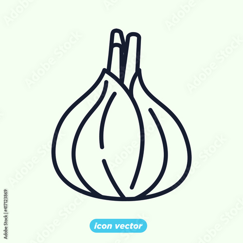garlic icon. garlic vegetable symbol template for graphic and web design collection logo vector illustration