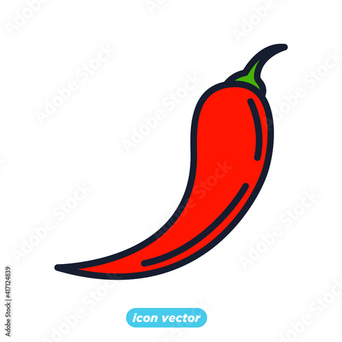 chili pepper icon. chili pepper vegetable symbol template for graphic and web design collection logo vector illustration
