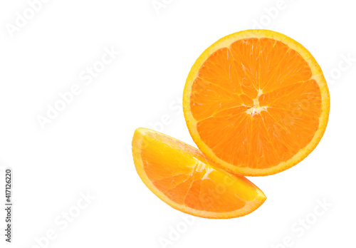 Fresh orange isolated on a white background