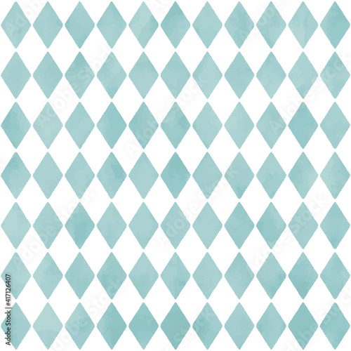 Simple watercolor diamond pattern. Vector illustration that can be easily resized. 
A seamless background that is perfect for wallpapers.