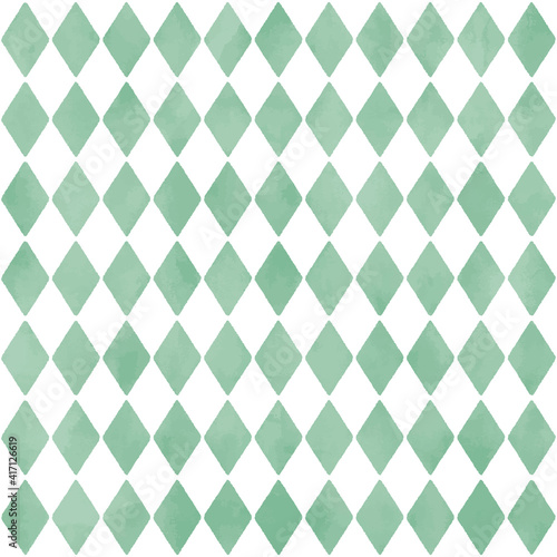 Simple watercolor diamond pattern. Vector illustration that can be easily resized. 
A seamless background that is perfect for wallpapers.