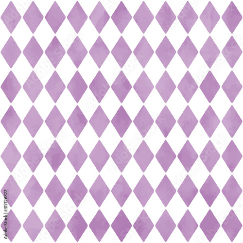 Simple watercolor diamond pattern. Vector illustration that can be easily resized. 
A seamless background that is perfect for wallpapers.