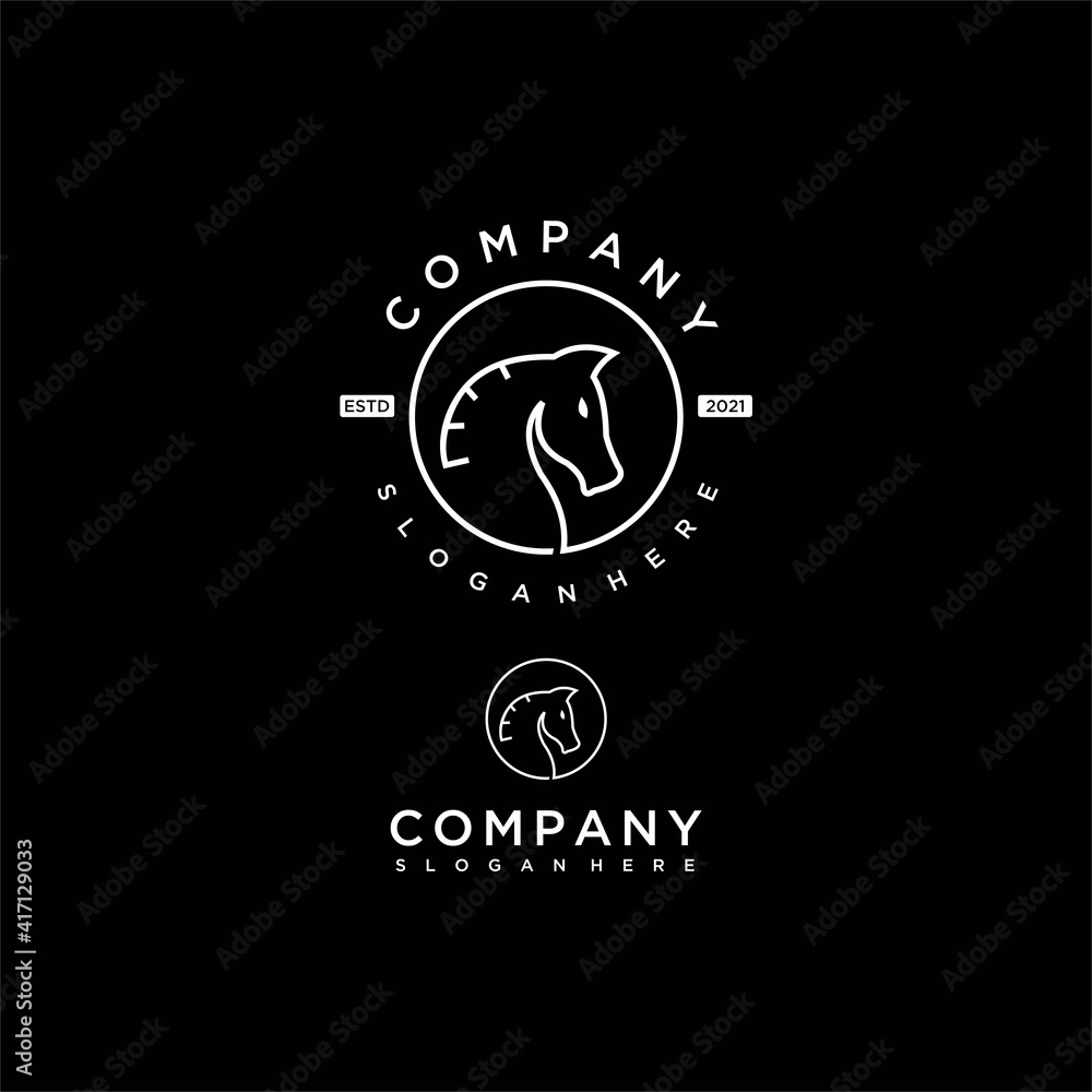horse vector outline logo design horse vector outline logo design