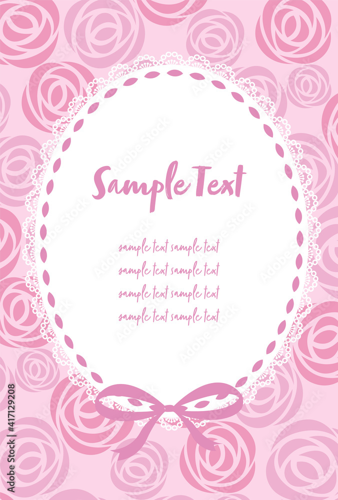 vector background with a rose pattern and lace frame for banners, cards, flyers, social media wallpapers, etc.