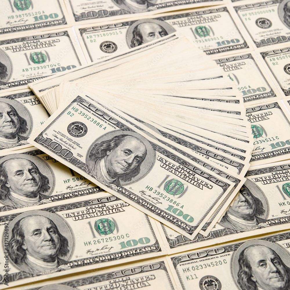 Banknotes of one hundred American dollars Banknotes of one hundred American dollars