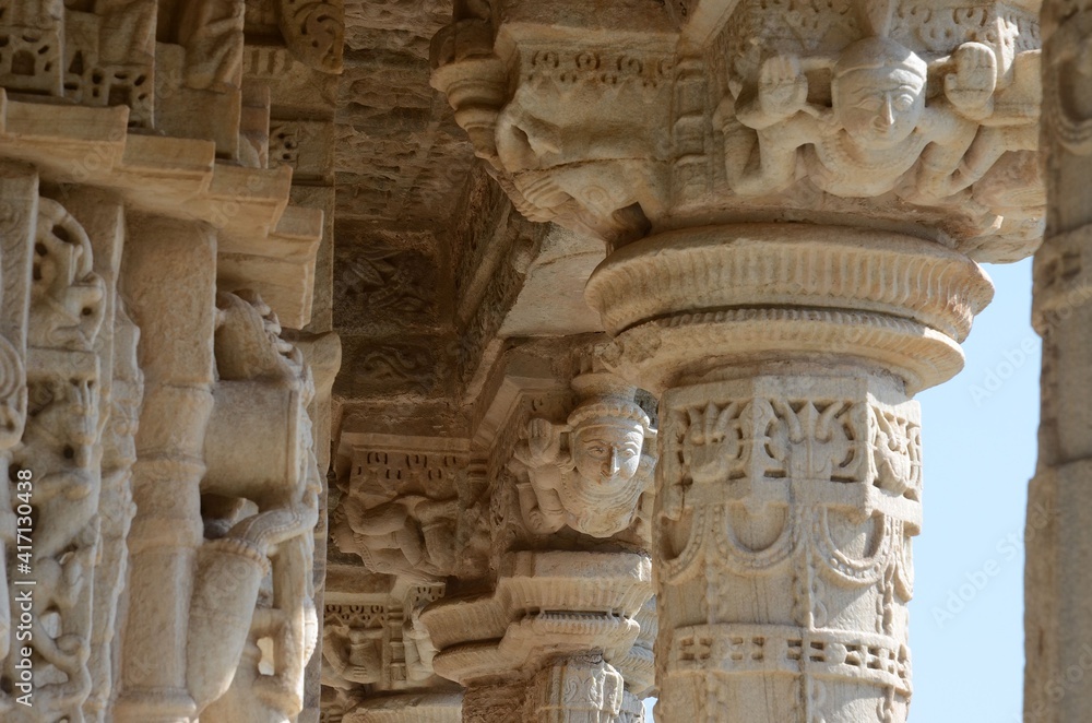 Fascinating masonry at the jain temples of Kumbhalgarh