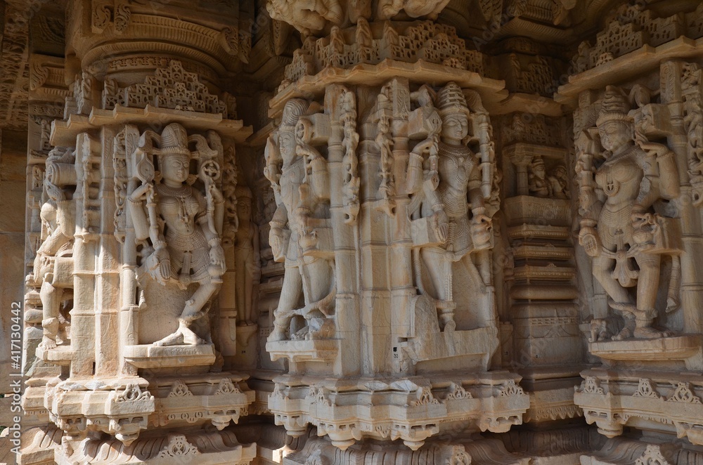 Fascinating masonry at the jain temples of Kumbhalgarh