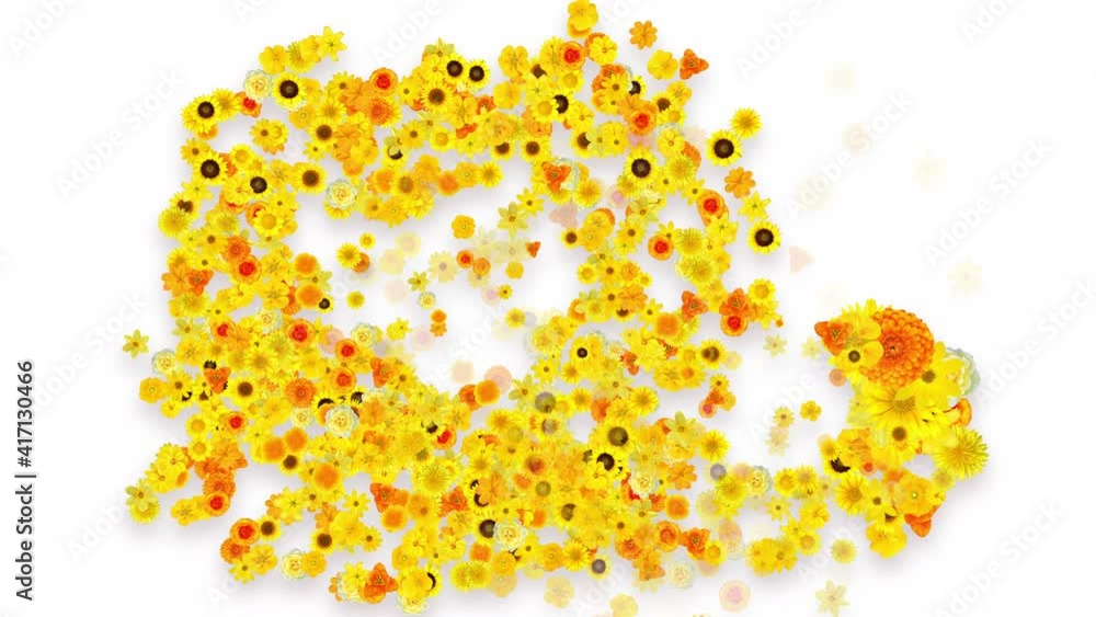 Colorful Sparkling Flowers. CG background Colorful Sparkling Flowers. CG background